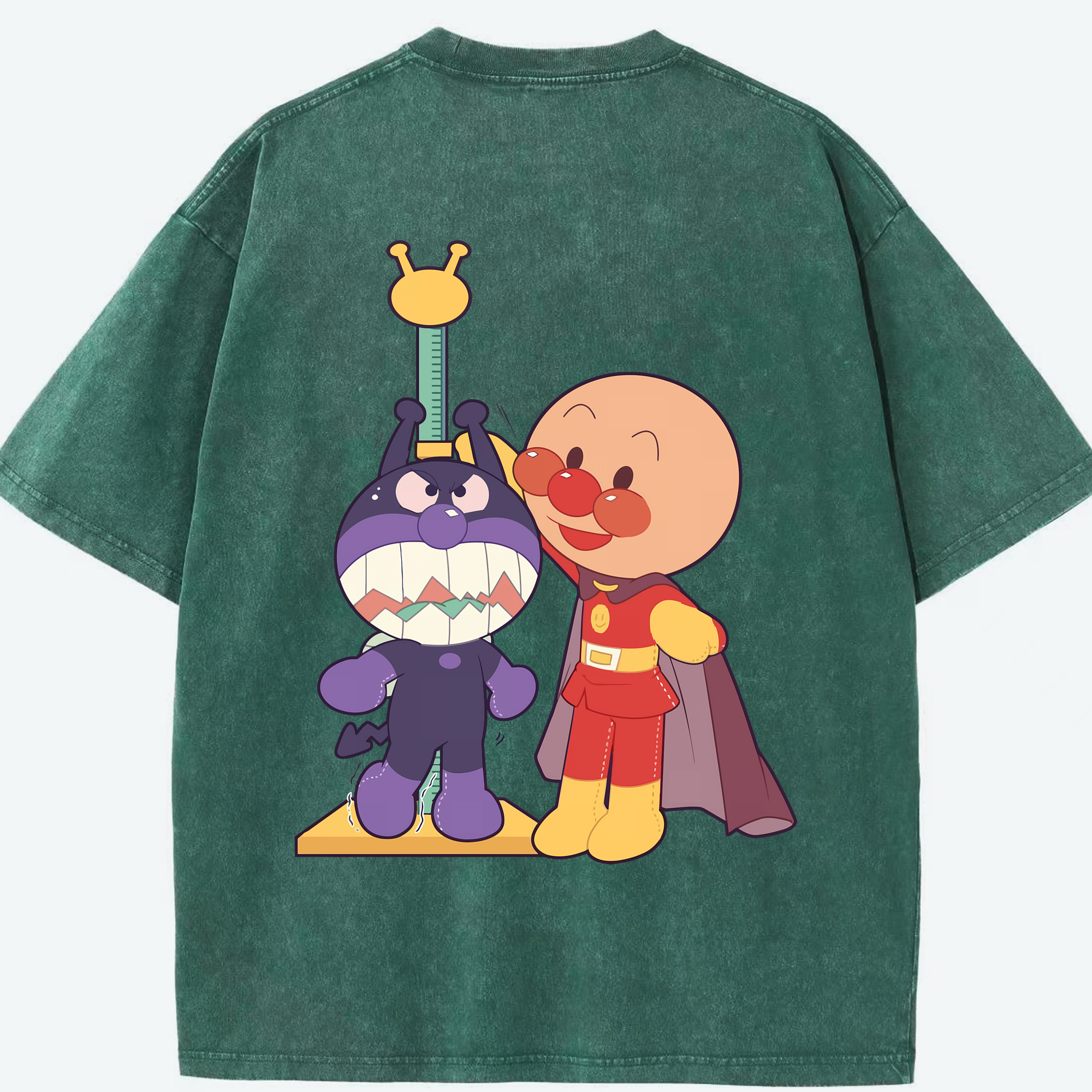 （画像用） アンパンマン Anpanman 綿100% ヴィンテージ風 半袖Tシャツ（背面プリント）